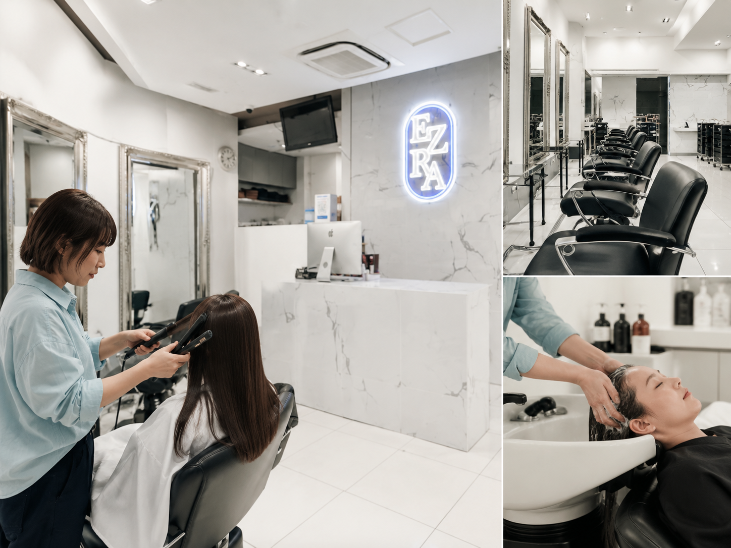 Ezra Hair Salon interior atmosphere